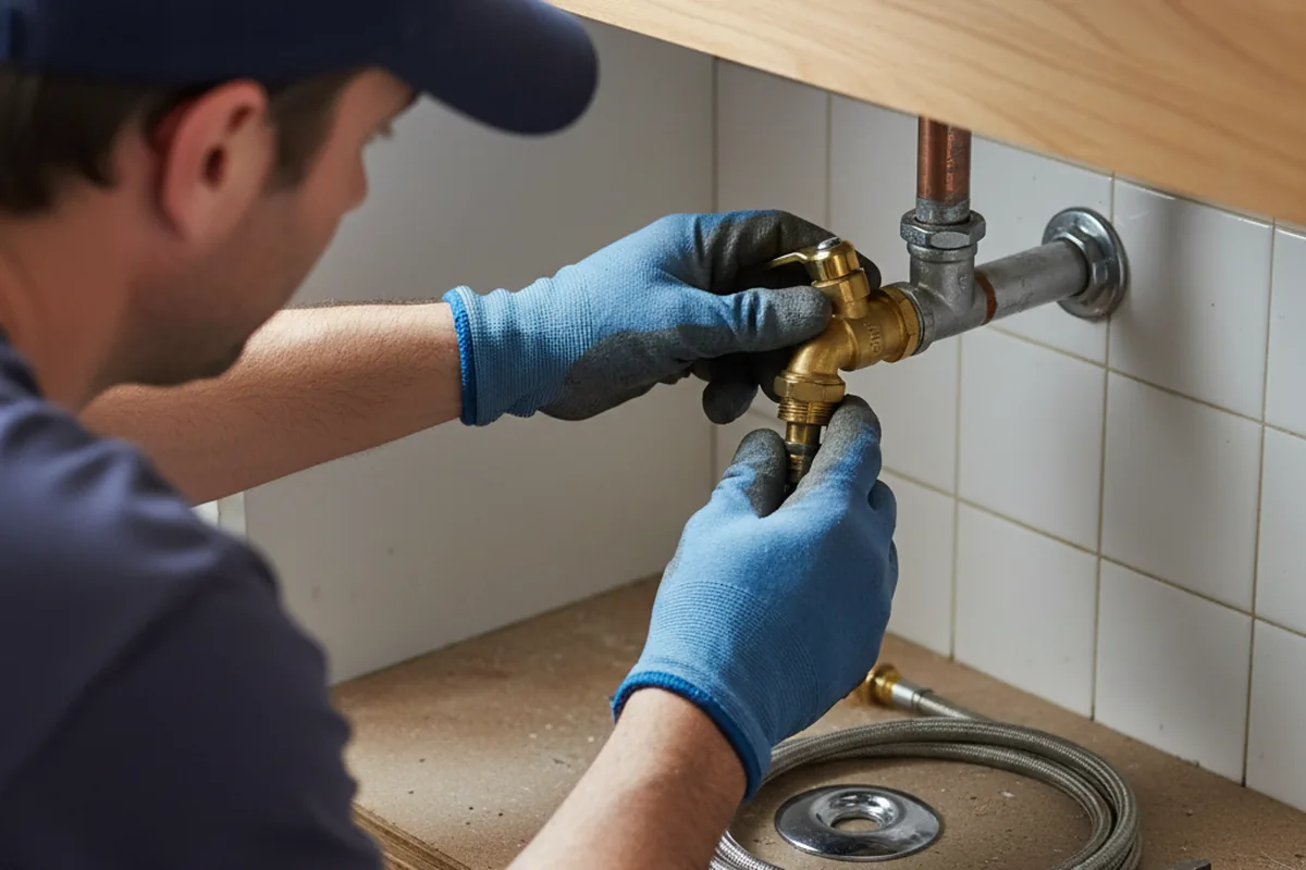 Shutoff valve and fitting work during Faucet and Fixture Repair in College Place